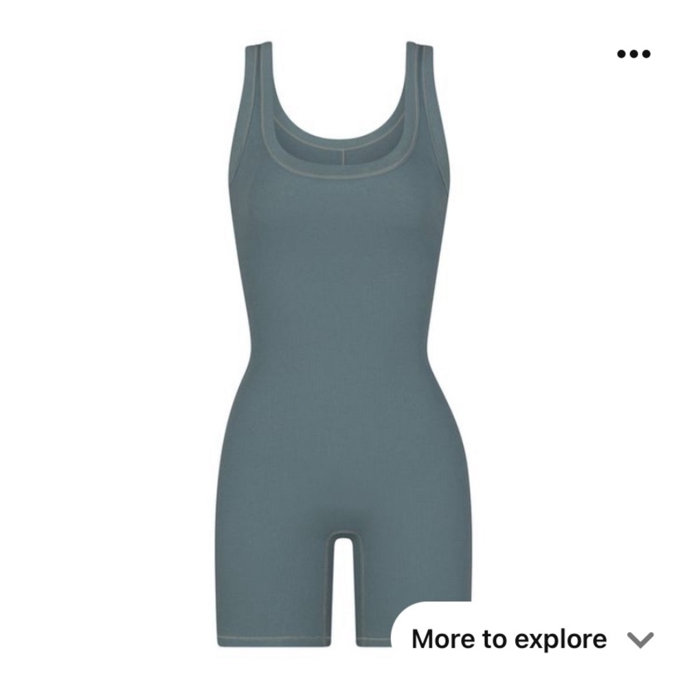 SKIMS COTTON RIB ONESIE | KYANITE